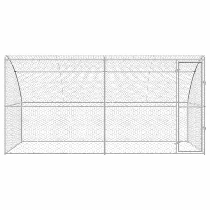 Cușcă pentru câini 2 pcs Argintiu 4 x 2 x 2 m Oțel galvanizat - WALTI WALTI