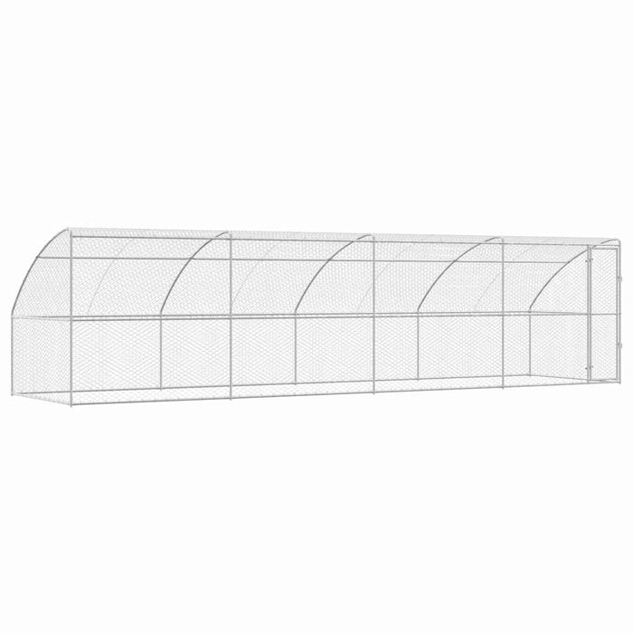 Cușcă pentru câini 4 pcs Argintiu 8 x 2 x 2 m Oțel galvanizat - WALTI WALTI