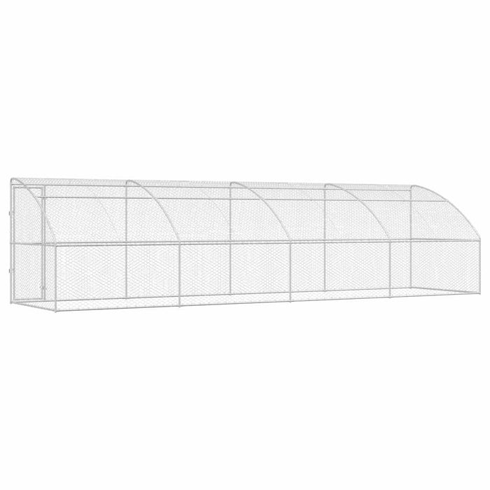 Cușcă pentru câini 4 pcs Argintiu 8 x 2 x 2 m Oțel galvanizat - WALTI WALTI
