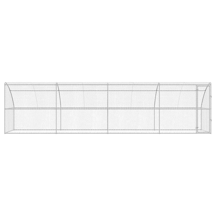 Cușcă pentru câini 4 pcs Argintiu 8 x 2 x 2 m Oțel galvanizat - WALTI WALTI