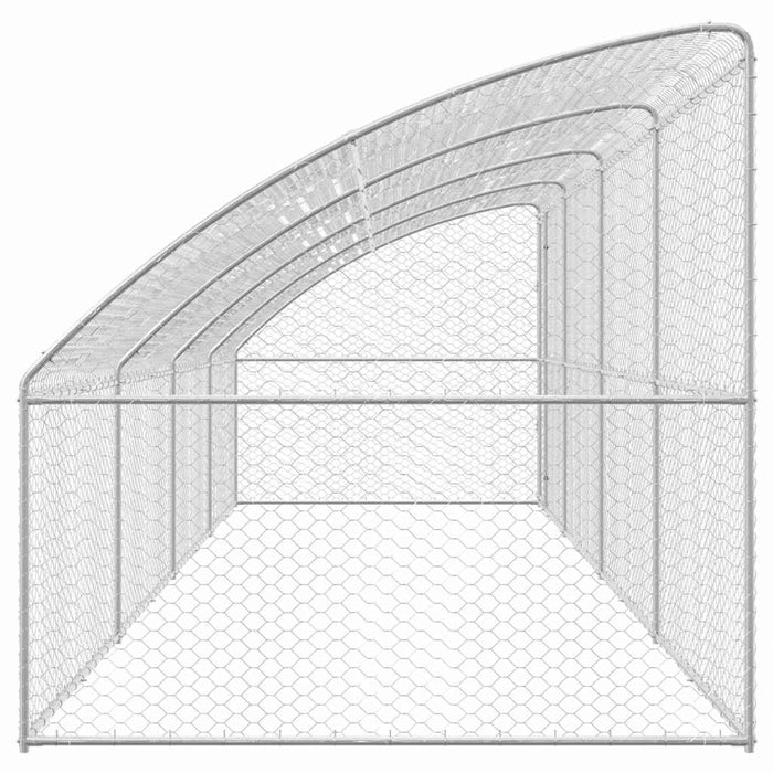 Cușcă pentru câini 4 pcs Argintiu 8 x 2 x 2 m Oțel galvanizat - WALTI WALTI