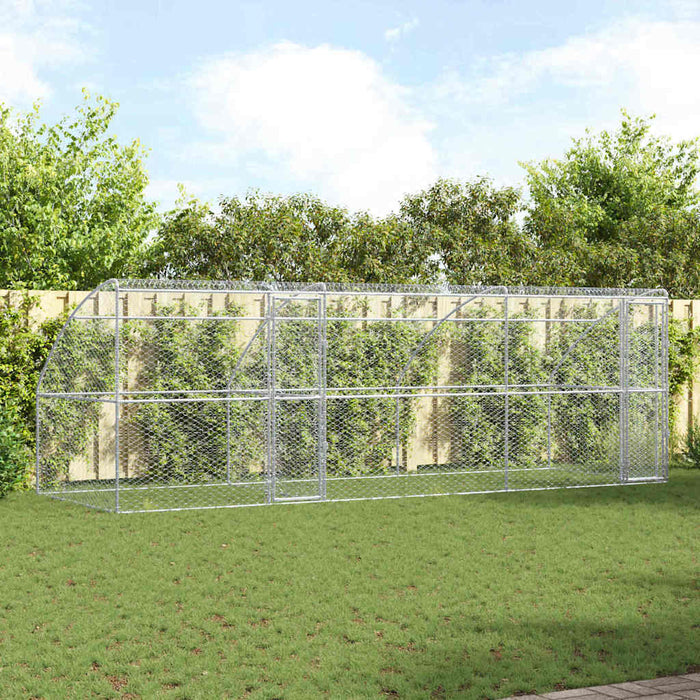 Cușcă pentru câini 3 pcs Argintiu 6 x 2 x 2 m Oțel galvanizat - WALTI WALTI