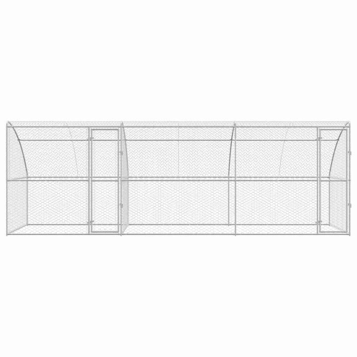 Cușcă pentru câini 3 pcs Argintiu 6 x 2 x 2 m Oțel galvanizat - WALTI WALTI