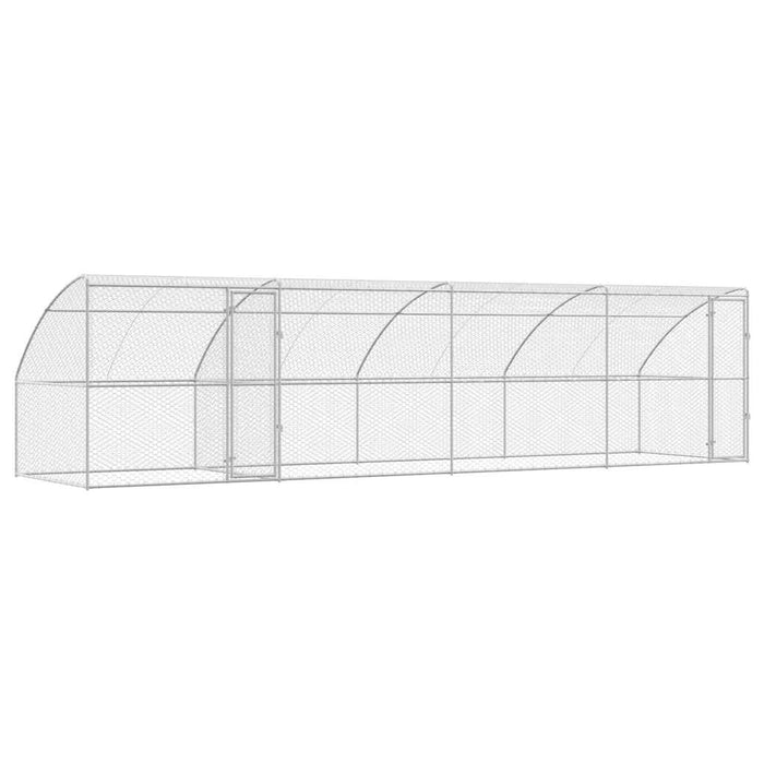 Cușcă pentru câini 4 pcs Argintiu 8 x 2 x 2 m Oțel galvanizat - WALTI WALTI