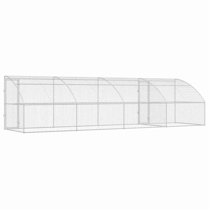 Cușcă pentru câini 4 pcs Argintiu 8 x 2 x 2 m Oțel galvanizat - WALTI WALTI