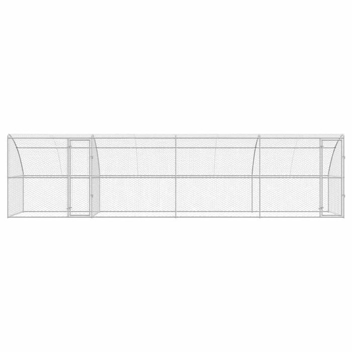 Cușcă pentru câini 4 pcs Argintiu 8 x 2 x 2 m Oțel galvanizat - WALTI WALTI