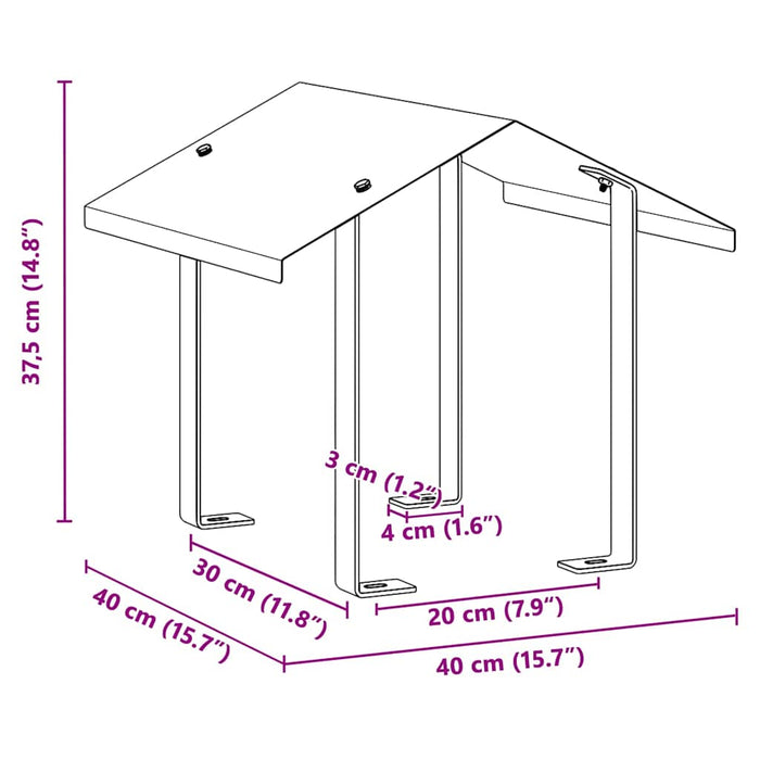 Hood pentru coș de fum Argintiu 40 x 40 x 37.5 cm - WALTI WALTI