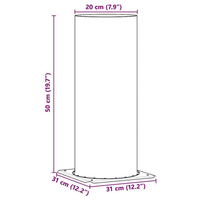 Extensie pentru Capac de Semineu Argintiu 31 x 31 x 50 cm - WALTI WALTI