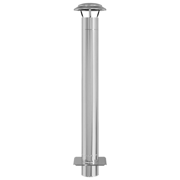 Extensie pentru șemineu Argintiu 25 x 25 x 132 cm - WALTI WALTI