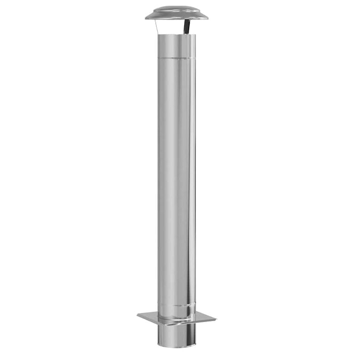 Extensie pentru șemineu Argintiu 25 x 25 x 132 cm WALTI