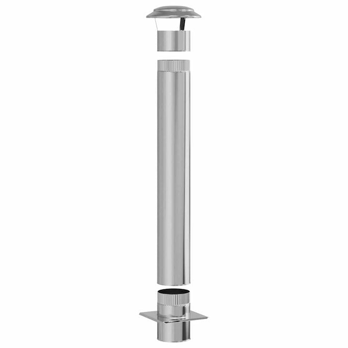 Extensie pentru șemineu Argintiu 25 x 25 x 132 cm WALTI