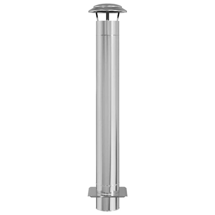 Extensie pentru șemineu Argintiu 25 x 25 x 132 cm WALTI