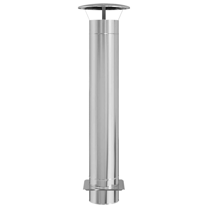 Extensie pentru șemineu Argintiu 35 x 35 x 132 cm WALTI