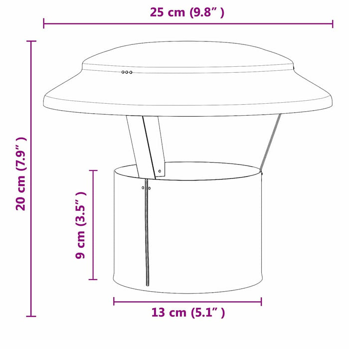Husă de ploaie pentru coș Argintiu 25 x 25 x 20 cm - WALTI WALTI