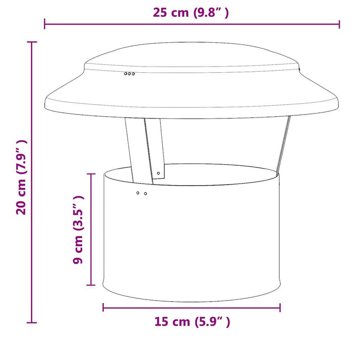 Husă de ploaie pentru coș Argintiu 25 x 25 x 20 cm - WALTI WALTI