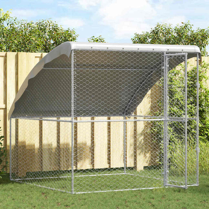 Cușcă pentru câini Argintiu 2 x 2 x 2 m Oțel galvanizat WALTI