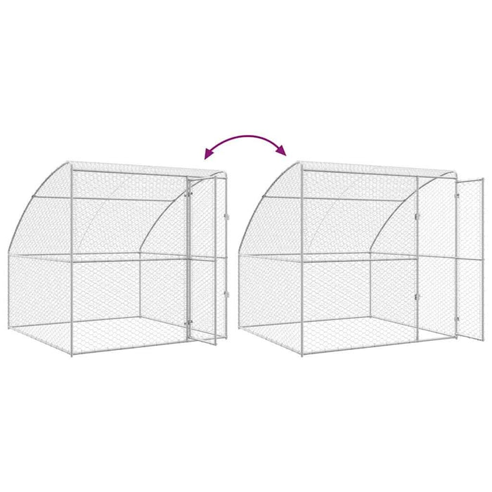 Cușcă pentru câini Argintiu 2 x 2 x 2 m Oțel galvanizat - WALTI WALTI
