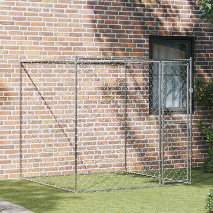 Cușcă pentru câine Argintiu 200 x 200 x 200 cm Oțel Galvanizat - WALTI WALTI
