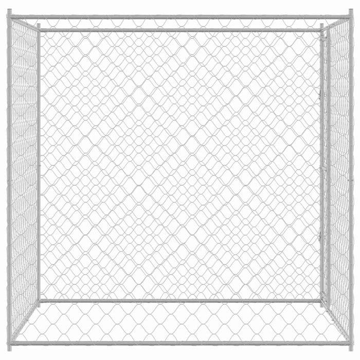 Cușcă pentru câine Argintiu 200 x 200 x 200 cm Oțel Galvanizat - WALTI WALTI