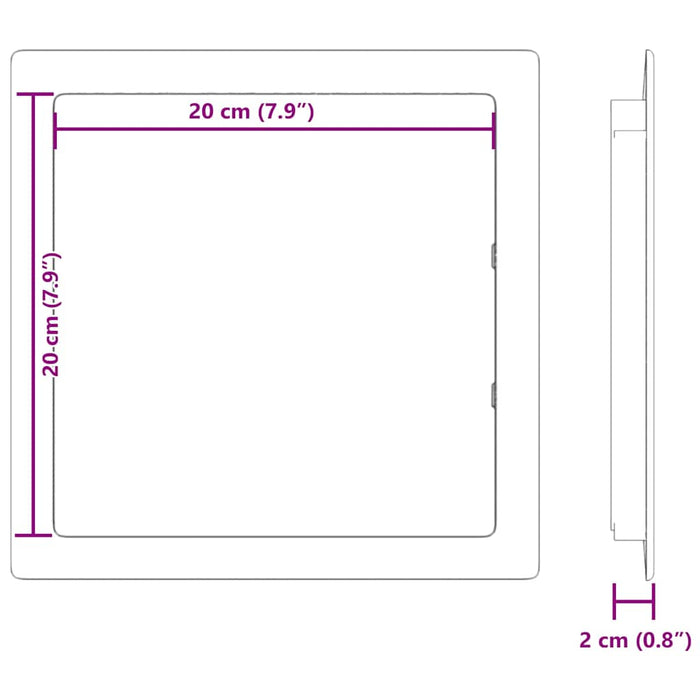 Panouri de acces 2 pcs Alb 20 x 20 x 2 cm Plastic ABS - WALTI WALTI