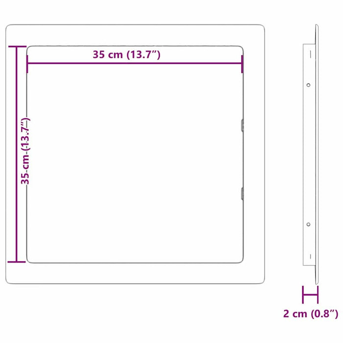 Panouri de acces Alb 41 x 41 x 2 cm Plastic ABS - WALTI WALTI