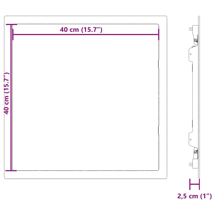 Panouri de acces Manual Alb 44 x 44 x 2.5 cm Plastic ABS - WALTI WALTI