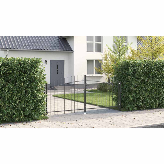 Poartă Dublă cu blocare Woerden Gri 299,5 x 149,5 cm Oțel WALTI