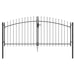 Poartă Dublă cu blocare Gri 299,5 x 174,5 cm Oțel - WALTI WALTI