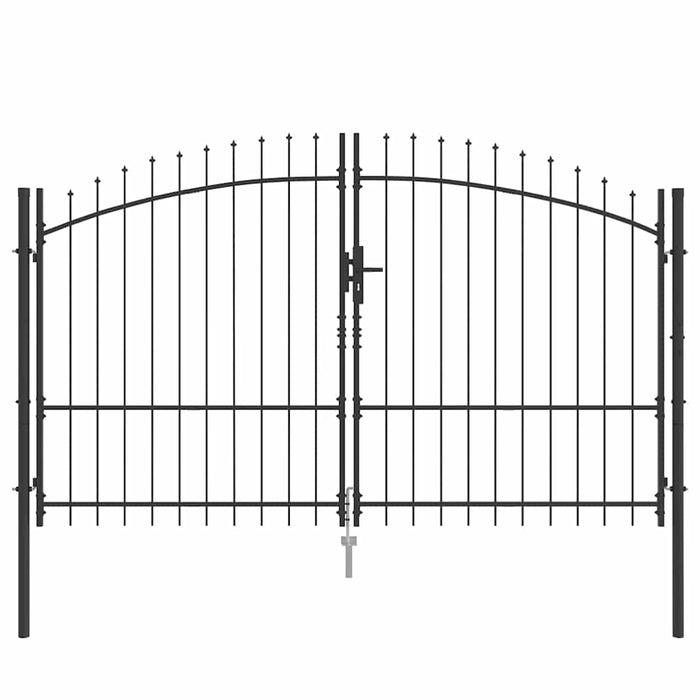 Poartă Dublă cu blocare Woerden Gri 299,5 x 224,5 cm Oțel WALTI