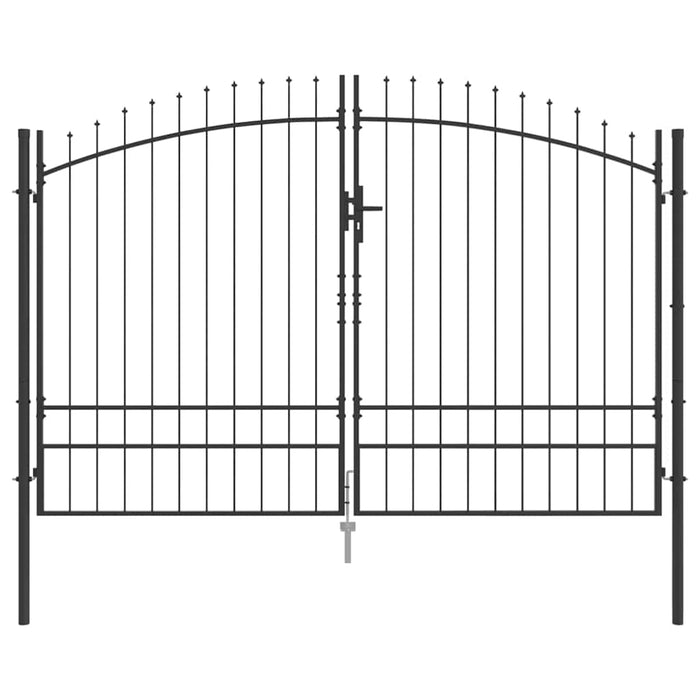 Poartă Dublă cu blocare Woerden Gri 299,5 x 249,5 cm Oțel WALTI
