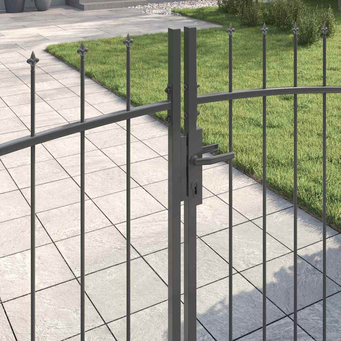 Poartă Dublă cu blocare Woerden Gri 400 x 199.5 cm Oțel WALTI