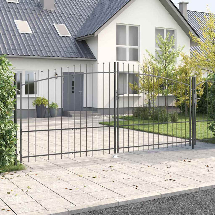 Poartă Dublă cu blocare Woerden Gri 400 x 224,5 cm Oțel WALTI