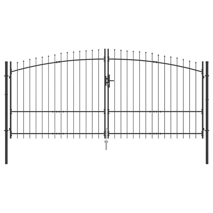 Poartă Dublă cu blocare Woerden Gri 400 x 224,5 cm Oțel WALTI