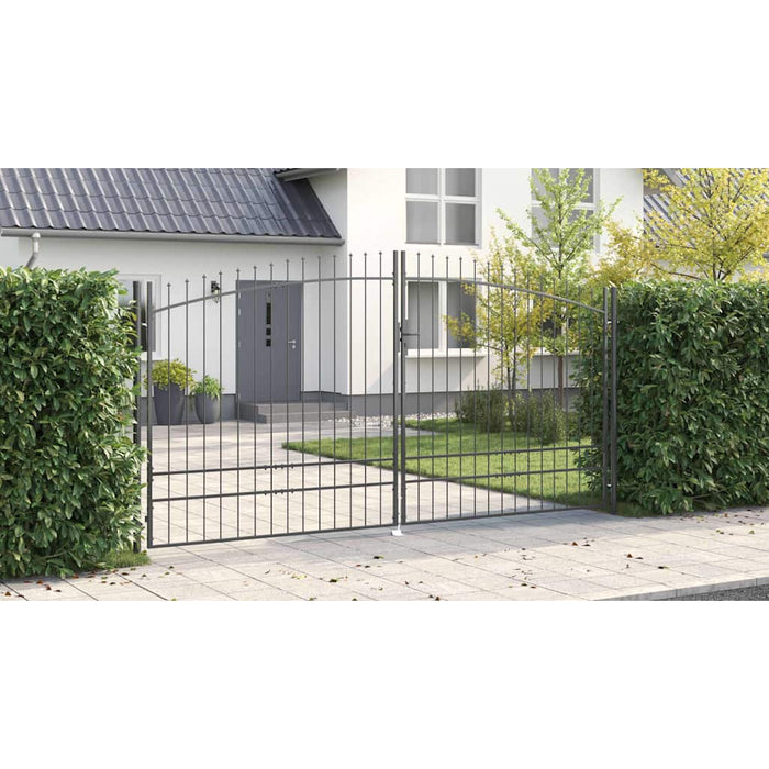 Poartă Dublă cu blocare Woerden Gri 400 x 249,5 cm Oțel WALTI