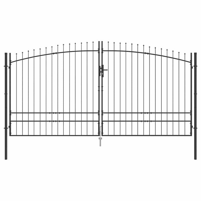 Poartă Dublă cu blocare Woerden Gri 400 x 249,5 cm Oțel WALTI