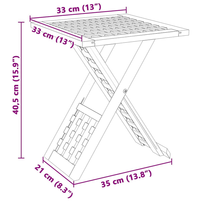 Masă de cafea Maro 33 x 33 x 40,5 cm Lemn de Nuc Solid - WALTI WALTI