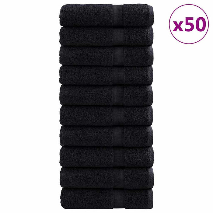 Prosop pentru musafiri SOLUND 50 pcs Negru 50 x 100 cm 550 gsm - WALTI WALTI