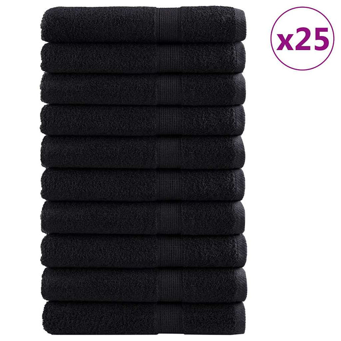 Prosop pentru musafiri SOLUND 25 pcs Negru 100 x 200 cm 550 gsm - WALTI WALTI