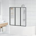 Paravan de duș Negru 120 x 2 x 117 cm Aluminiu și PP - WALTI WALTI