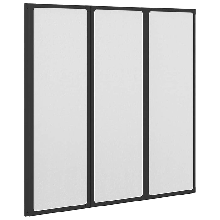 Paravan de duș Manual Negru 120 x 2 x 117 cm Aluminiu - WALTI WALTI
