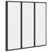 Paravan de duș Negru 120 x 2 x 117 cm Aluminiu și PP - WALTI WALTI