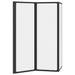 Paravan de duș Negru 120 x 2 x 117 cm Aluminiu și PP - WALTI WALTI