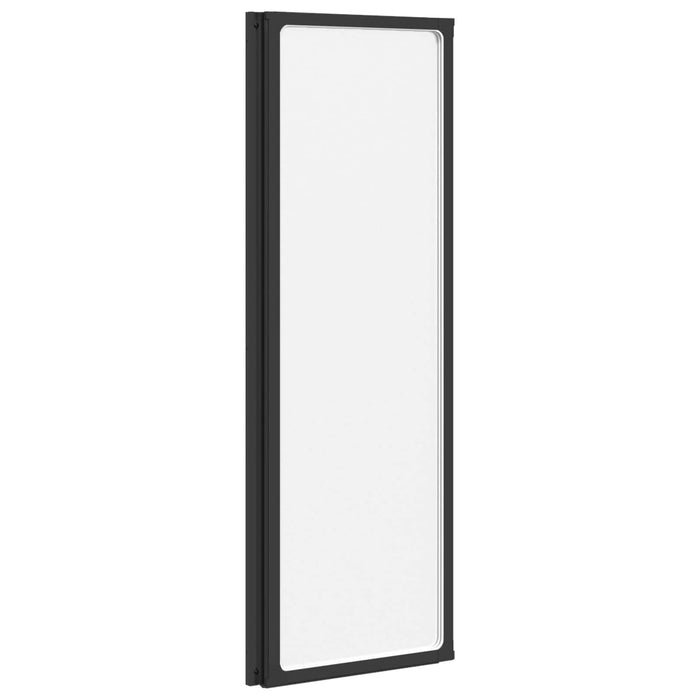 Paravan de duș Negru 120 x 2 x 117 cm Aluminiu și PP - WALTI WALTI