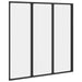 Paravan de duș Negru 120 x 2 x 117 cm Aluminiu și PP - WALTI WALTI