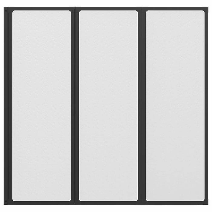 Paravan de duș Manual Negru 120 x 2 x 117 cm Aluminiu - WALTI WALTI