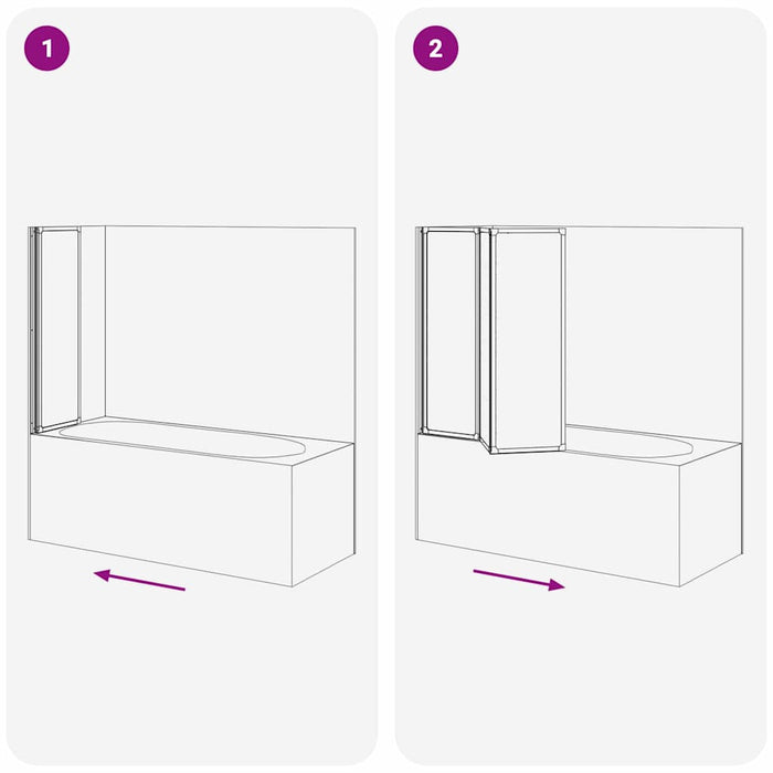 Paravan de duș Manual Negru 120 x 2 x 117 cm Aluminiu - WALTI WALTI