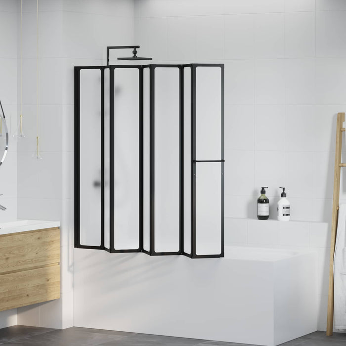 Paravan de duș Negru 168 x 140 cm Aluminiu - WALTI WALTI