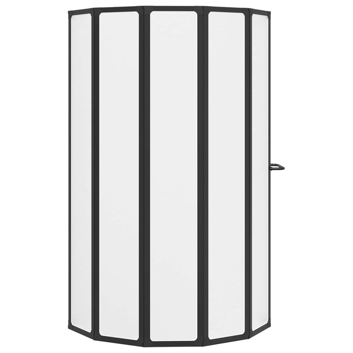 Paravan de duș Negru 168 x 140 cm Aluminiu - WALTI WALTI
