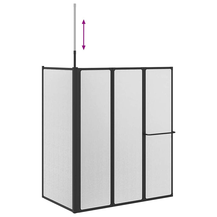 Paravan de duș Pliere Other Negru 120 x 70 x 137 cm Aluminiu - WALTI WALTI