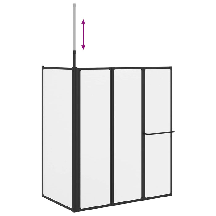Paravan de duș Alb 120 x 70 x 137 cm Aluminiu - WALTI WALTI